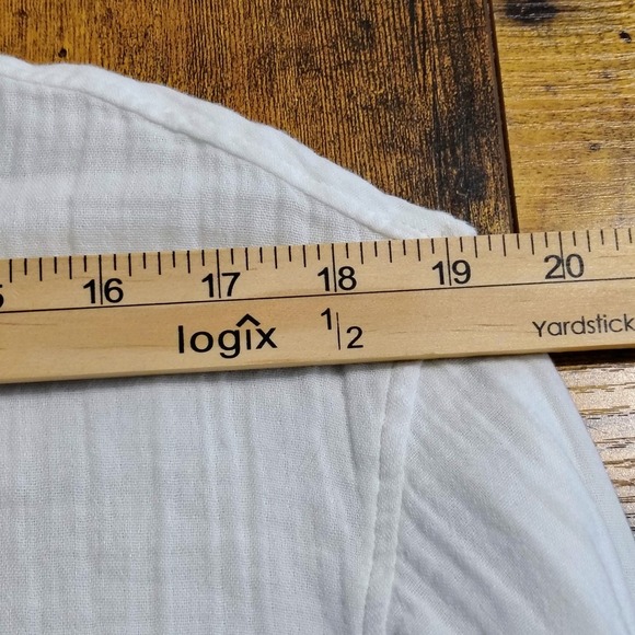 GAP Womens The‎ Big Shirt White Gauze Long Sleeve Button Down Top Medium M - Picture 10 of 13